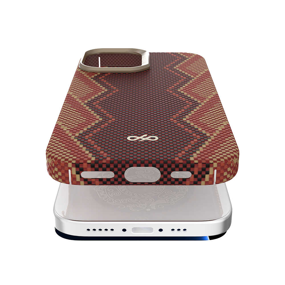 Apple iPhone 17 Kılıf M-safe Şarj Özellikli Raptic Aramid Skin Bionic Serisi Kapak - 6