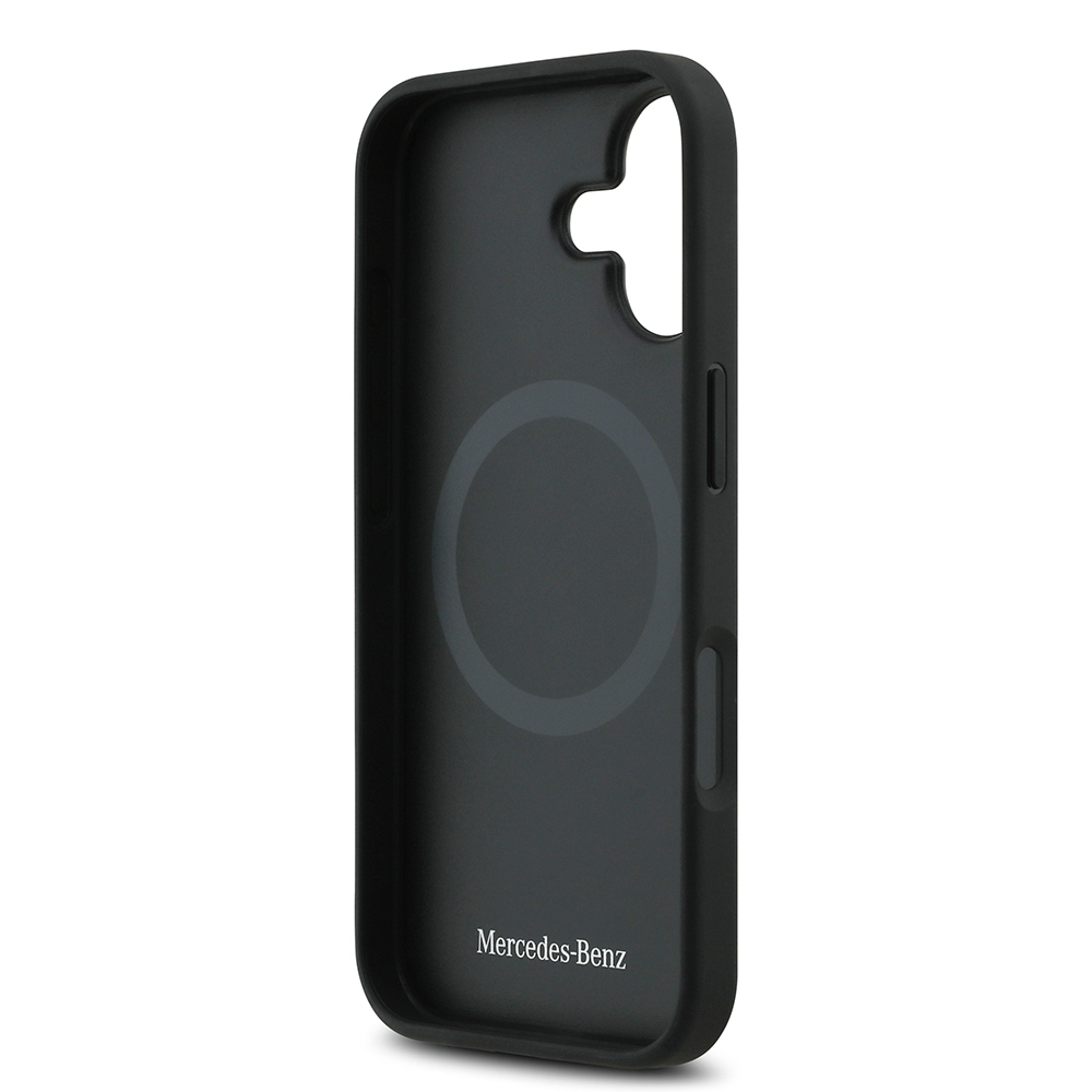 Apple iPhone 17 Kılıf Mercedes Benz Orjinal Lisanslı M-safe Şarj Özellikli Hakiki Deri Nostaljik Yıldız Dizayn Kapak - 6