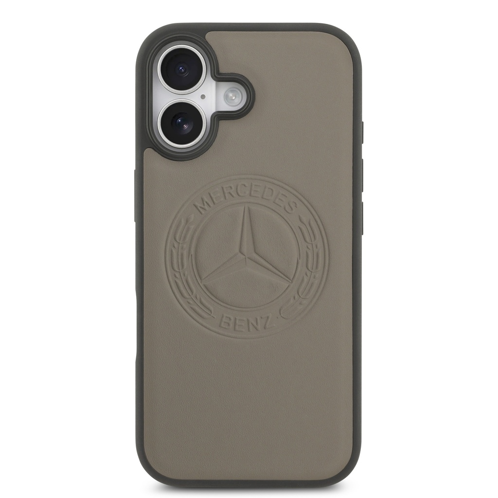 Apple iPhone 17 Uyumlu Kılıf Mercedes Benz Orjinal Lisanslı M-safe Şarj Özellikli Hakiki Deri Nostaljik Yıldız Dizayn Kapak - 9