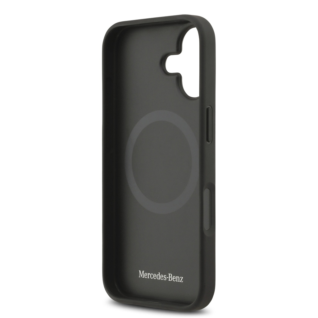Apple iPhone 17 Uyumlu Kılıf Mercedes Benz Orjinal Lisanslı M-safe Şarj Özellikli Hakiki Deri Nostaljik Yıldız Dizayn Kapak - 13