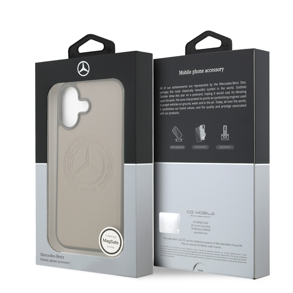 Apple iPhone 17 Uyumlu Kılıf Mercedes Benz Orjinal Lisanslı M-safe Şarj Özellikli Hakiki Deri Nostaljik Yıldız Dizayn Kapak - 14