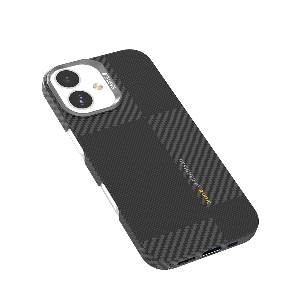 Apple iPhone 17 Kılıf M-safe Şarj Özellikli 600D Metal Kamera Çerçeveli Raptic Aramid Fiber Geotik Serisi Kapak - 1