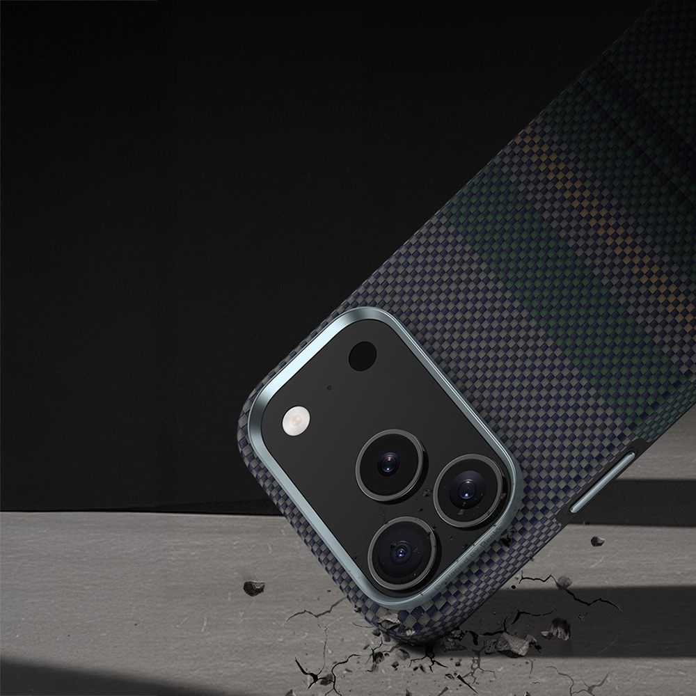 Apple iPhone 17 Pro Kılıf M-safe Şarj Özellikli Karbon Fiber Tasarımlı Benks Aurora ArmorPro Kevlar Kapak - 7