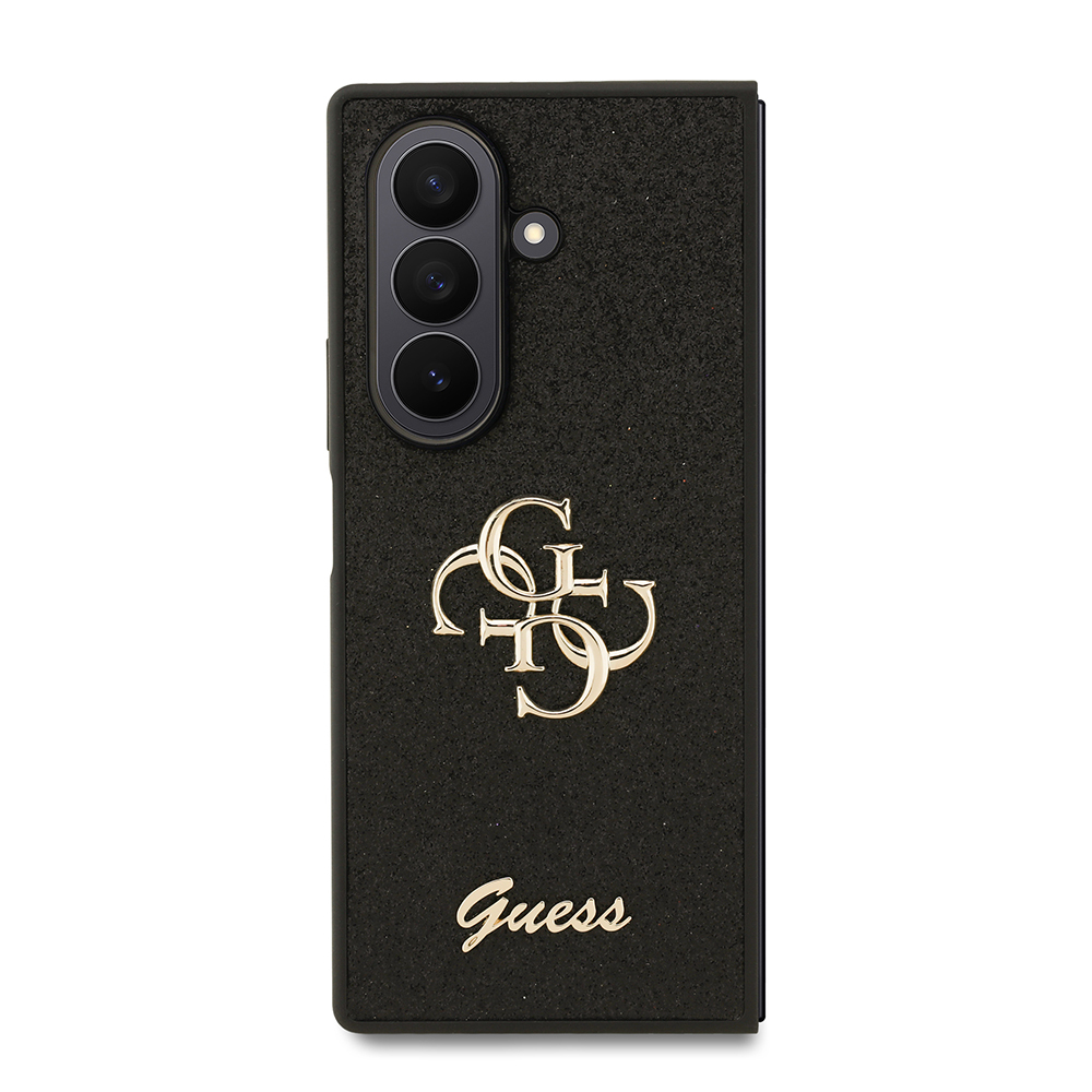 Galaxy Z Fold 7 Kılıf Guess Orjinal Lisanslı 4G Büyük Metal Logolu Glitter Kapak - 1