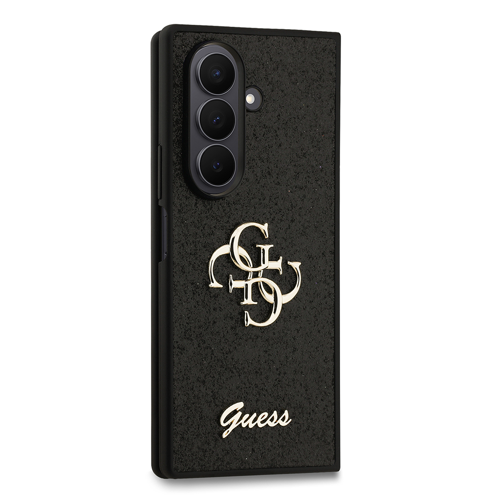 Galaxy Z Fold 7 Kılıf Guess Orjinal Lisanslı 4G Büyük Metal Logolu Glitter Kapak - 4