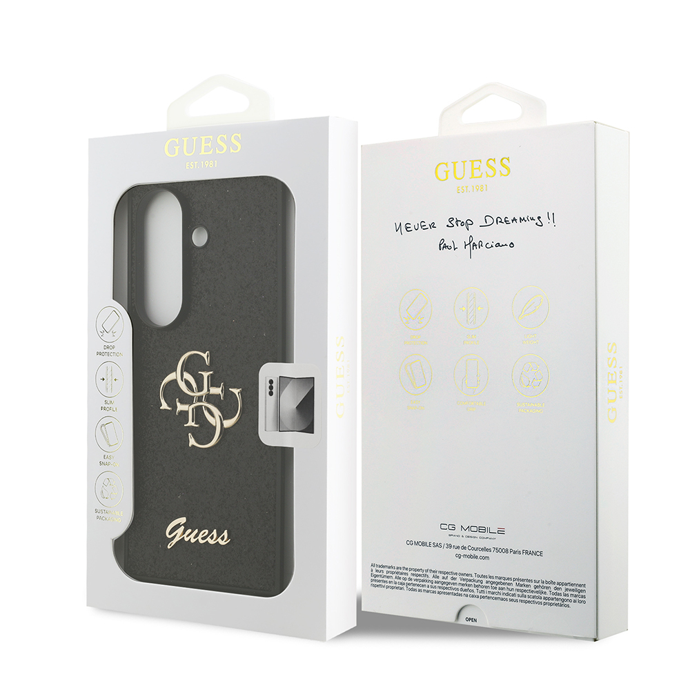 Galaxy Z Fold 7 Kılıf Guess Orjinal Lisanslı 4G Büyük Metal Logolu Glitter Kapak - 7