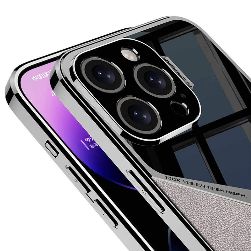 Apple iPhone 15 Pro Uyumlu Kılıf Ultra İnce Kamera Korumalı PC + Deri Arka Yüzey Zore X-Pro Kapak - 2