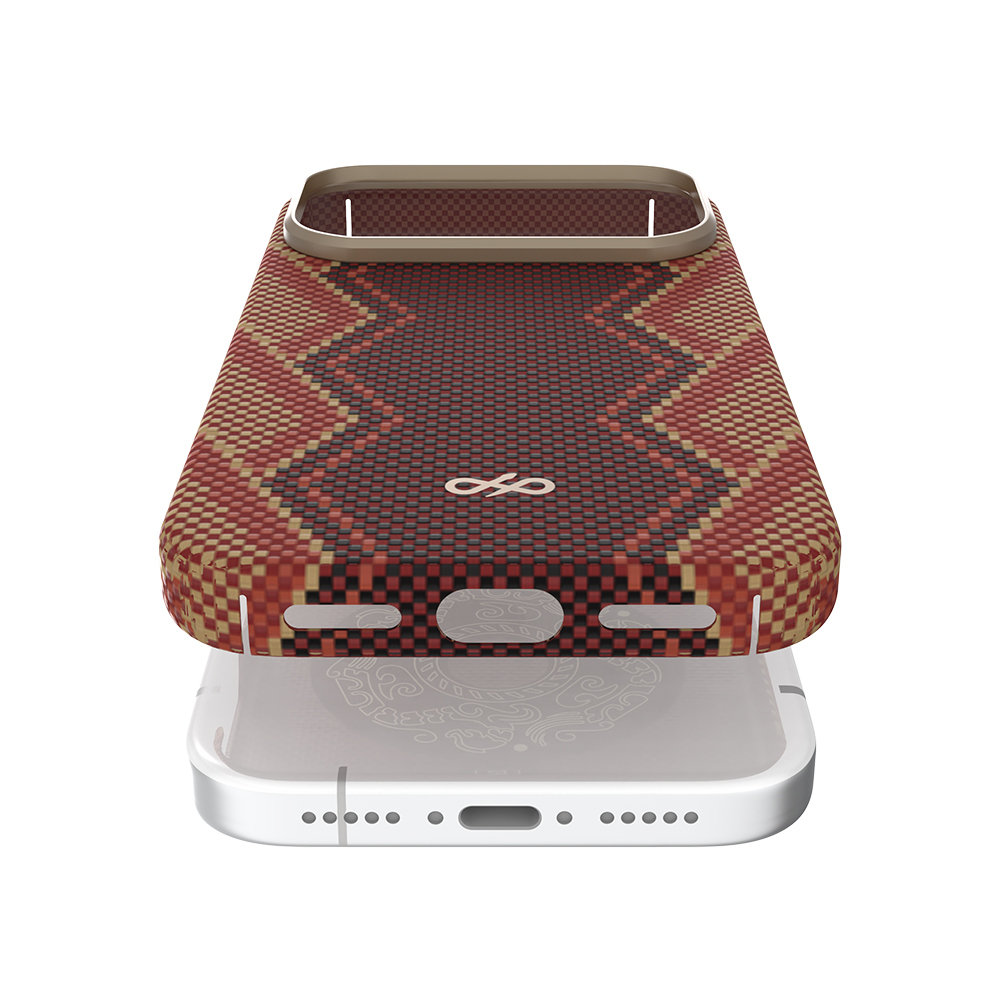 Apple iPhone 17 Pro Kılıf M-safe Şarj Özellikli Raptic Aramid Skin Bionic Serisi Kapak - 6