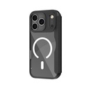 Apple iPhone 17 Pro Kılıf M-Safe Şarj Özellikli Raptic Air Folio Şeffaf Kartlıklı Kapaklı Kılıf - 8