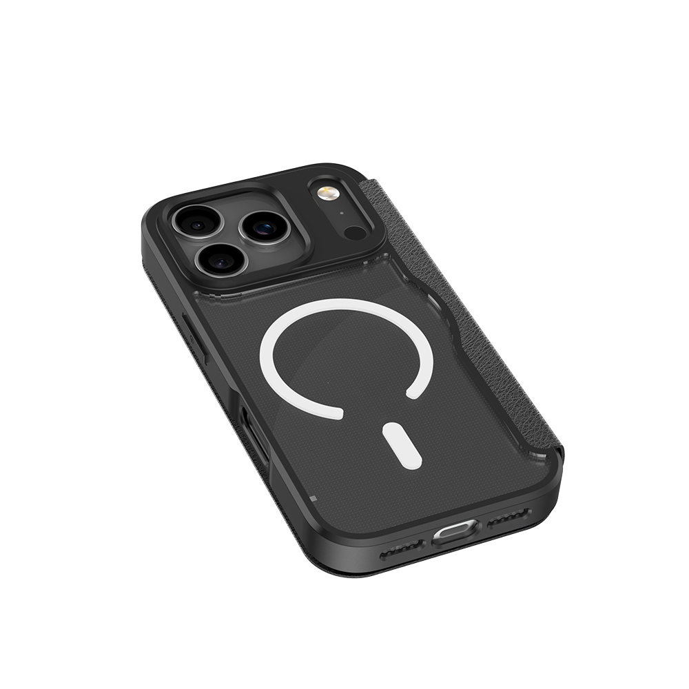 Apple iPhone 17 Pro Max Kılıf M-Safe Şarj Özellikli Raptic Air Folio Şeffaf Kartlıklı Kapaklı Kılıf - 3