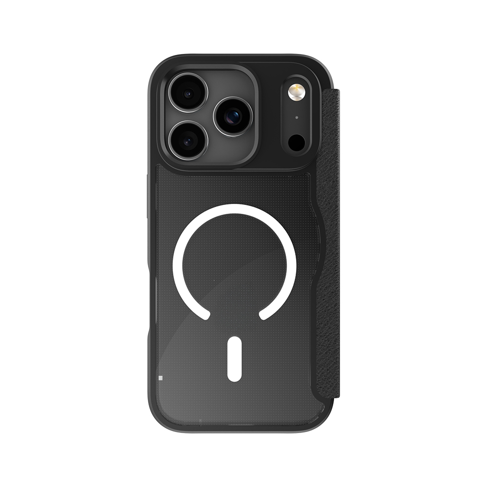 Apple iPhone 17 Pro Max Kılıf M-Safe Şarj Özellikli Raptic Air Folio Şeffaf Kartlıklı Kapaklı Kılıf - 7