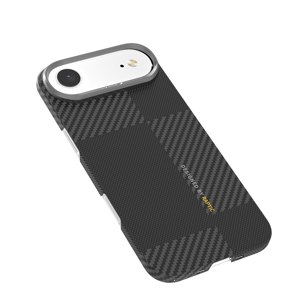 Apple iPhone 17 Air Kılıf M-safe Şarj Özellikli 600D Metal Kamera Çerçeveli Raptic Aramid Fiber Geotik Serisi Kapak - 1