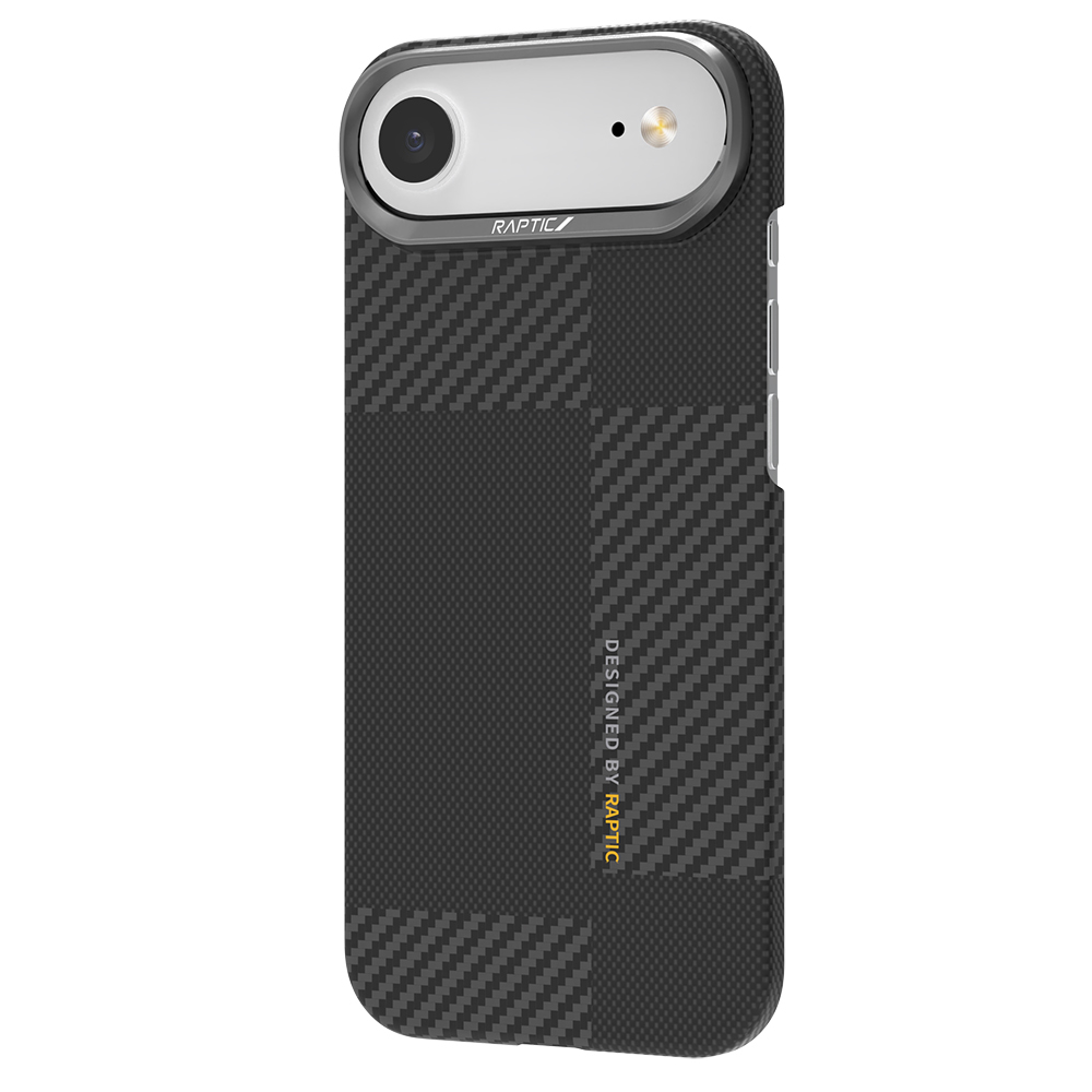 Apple iPhone 17 Air Kılıf M-safe Şarj Özellikli 600D Metal Kamera Çerçeveli Raptic Aramid Fiber Geotik Serisi Kapak - 3