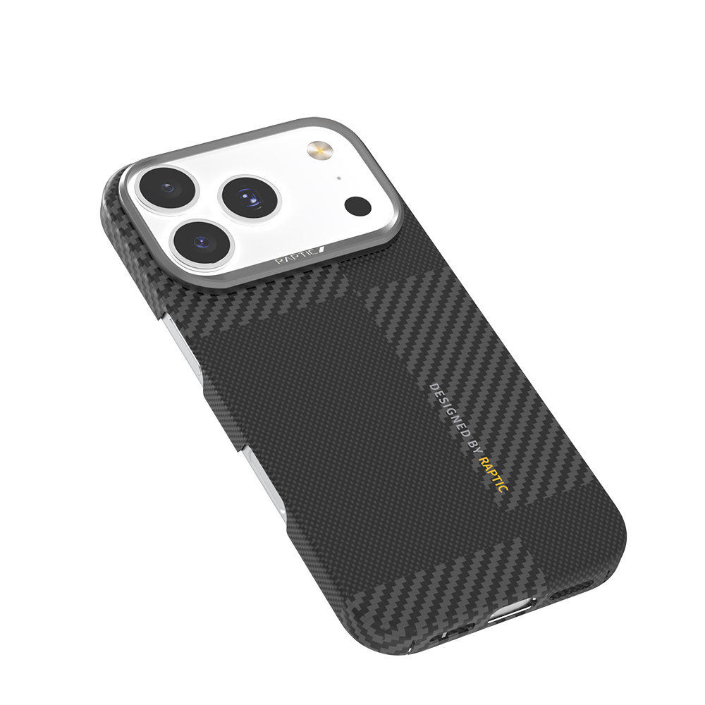 Apple iPhone 17 Pro Kılıf M-safe Şarj Özellikli 600D Metal Kamera Çerçeveli Raptic Aramid Fiber Geotik Serisi Kapak - 1