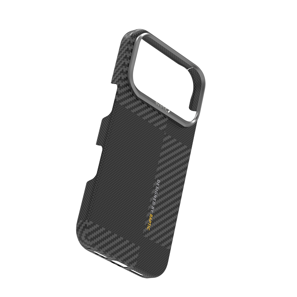 Apple iPhone 17 Pro Kılıf M-safe Şarj Özellikli 600D Metal Kamera Çerçeveli Raptic Aramid Fiber Geotik Serisi Kapak - 5
