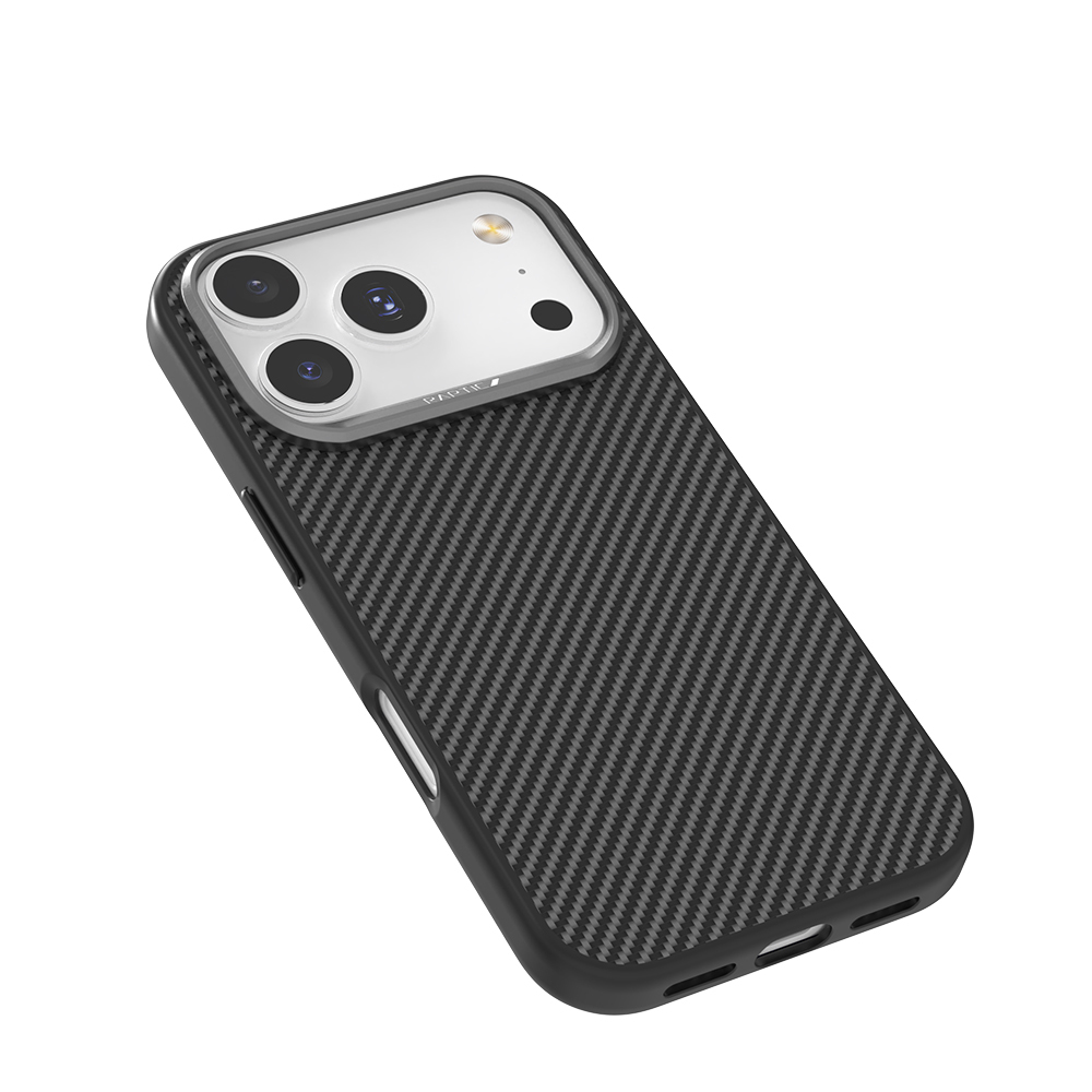 Apple iPhone 17 Pro Max Kılıf M-safe Şarj Özellikli 600D Metal Kamera Çerçeveli Raptic Aramid Fiber Serisi Kapak - 1