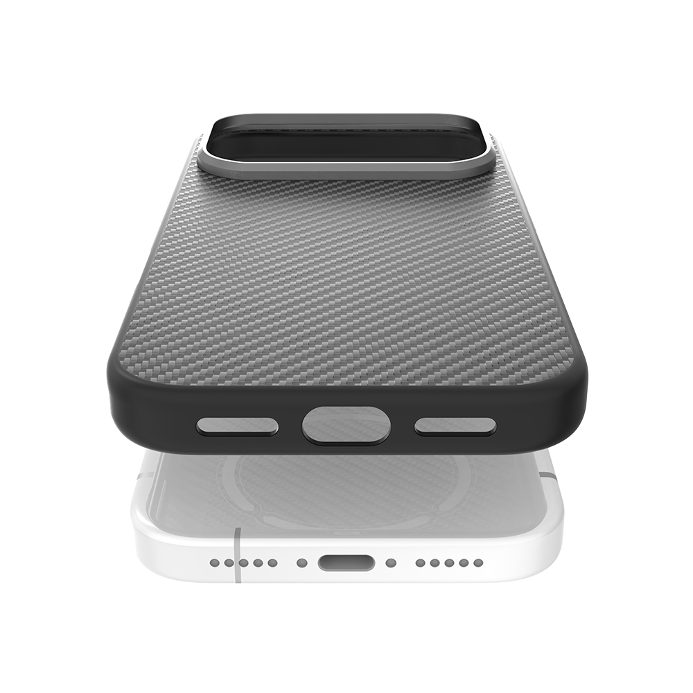 Apple iPhone 17 Pro Max Kılıf M-safe Şarj Özellikli 600D Metal Kamera Çerçeveli Raptic Aramid Fiber Serisi Kapak - 6