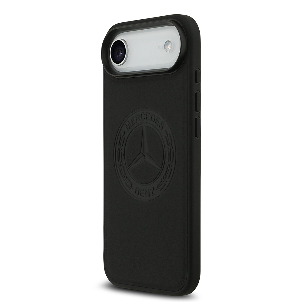 Apple iPhone 17 Air Kılıf Mercedes Benz Orjinal Lisanslı M-safe Şarj Özellikli Hakiki Deri Nostaljik Yıldız Dizayn Kapak - 1