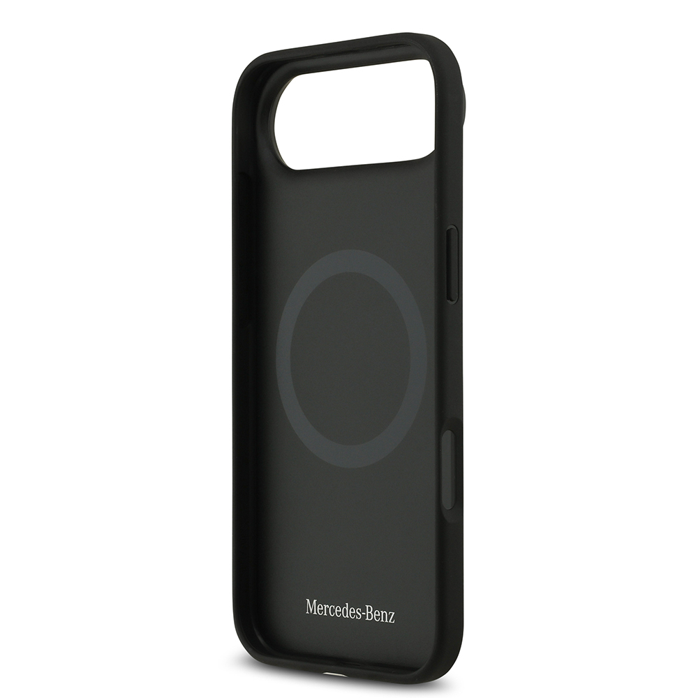 Apple iPhone 17 Air Kılıf Mercedes Benz Orjinal Lisanslı M-safe Şarj Özellikli Hakiki Deri Nostaljik Yıldız Dizayn Kapak - 6