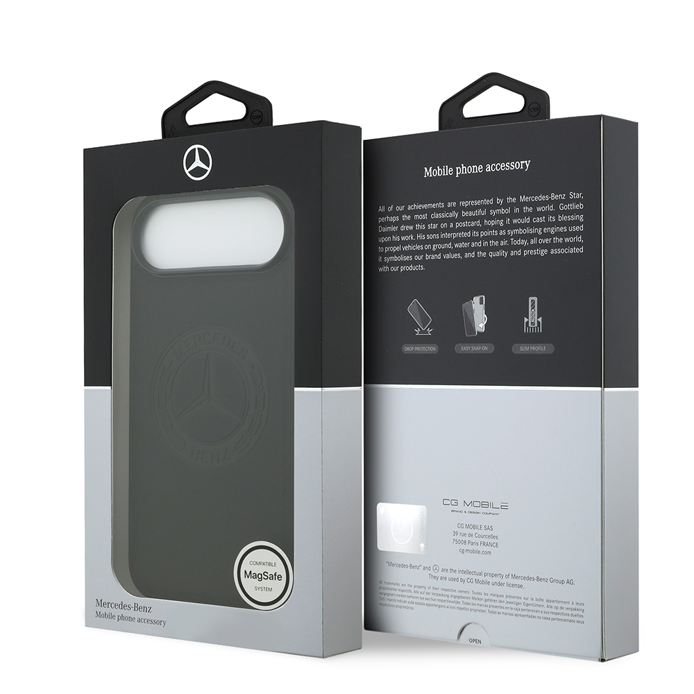 Apple iPhone 17 Air Kılıf Mercedes Benz Orjinal Lisanslı M-safe Şarj Özellikli Hakiki Deri Nostaljik Yıldız Dizayn Kapak - 7