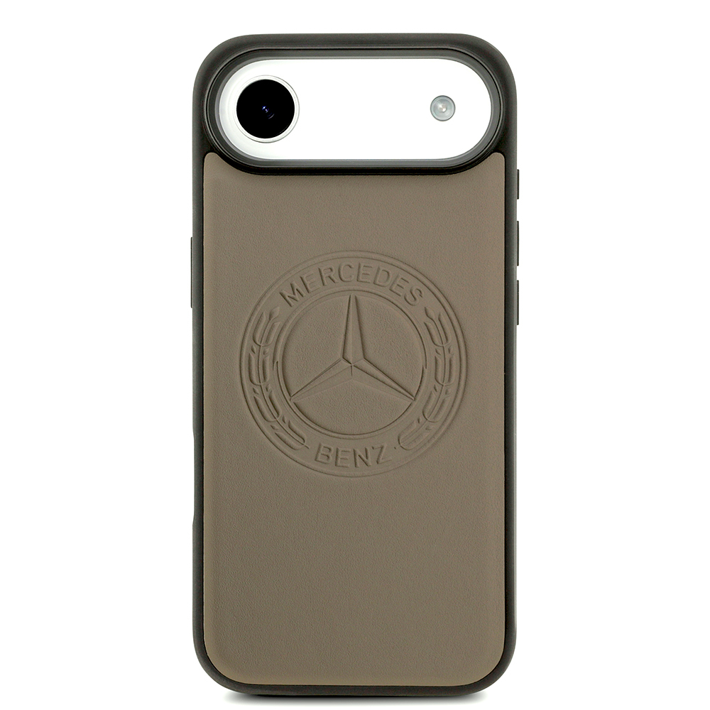 Apple iPhone 17 Air Uyumlu Kılıf Mercedes Benz Orjinal Lisanslı M-safe Şarj Özellikli Hakiki Deri Nostaljik Yıldız Dizayn Kapak - 9