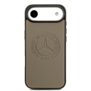 Apple iPhone 17 Air Uyumlu Kılıf Mercedes Benz Orjinal Lisanslı M-safe Şarj Özellikli Hakiki Deri Nostaljik Yıldız Dizayn Kapak - 9