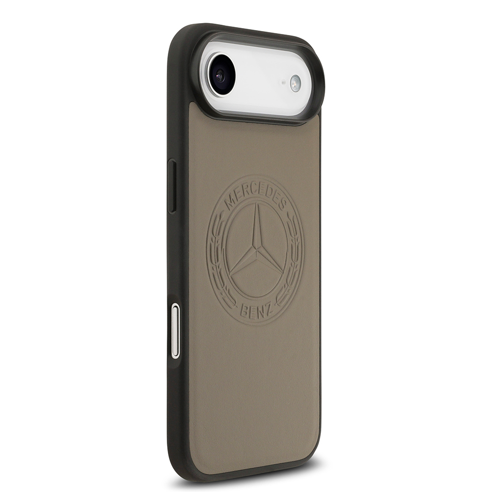 Apple iPhone 17 Air Uyumlu Kılıf Mercedes Benz Orjinal Lisanslı M-safe Şarj Özellikli Hakiki Deri Nostaljik Yıldız Dizayn Kapak - 10