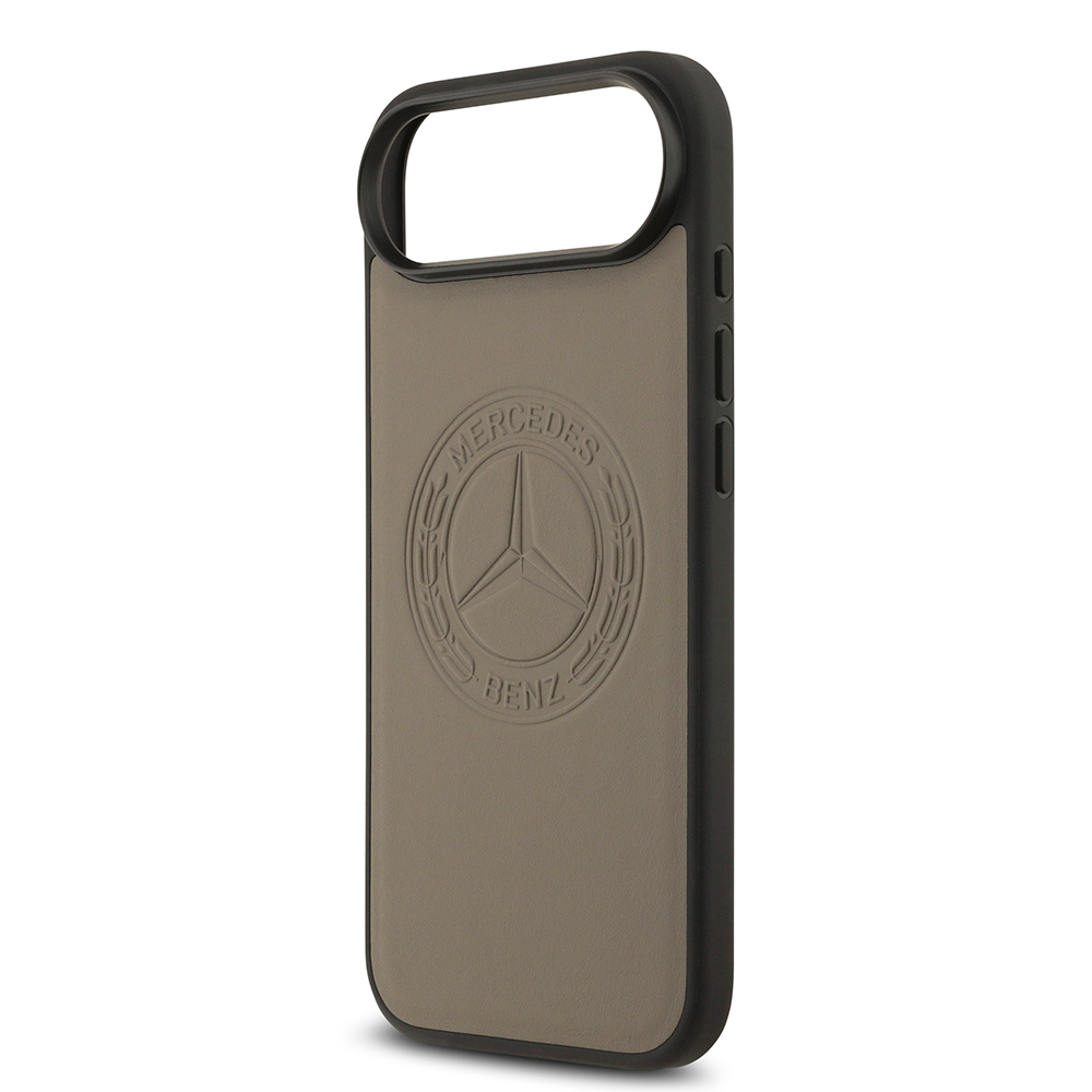 Apple iPhone 17 Air Uyumlu Kılıf Mercedes Benz Orjinal Lisanslı M-safe Şarj Özellikli Hakiki Deri Nostaljik Yıldız Dizayn Kapak - 12