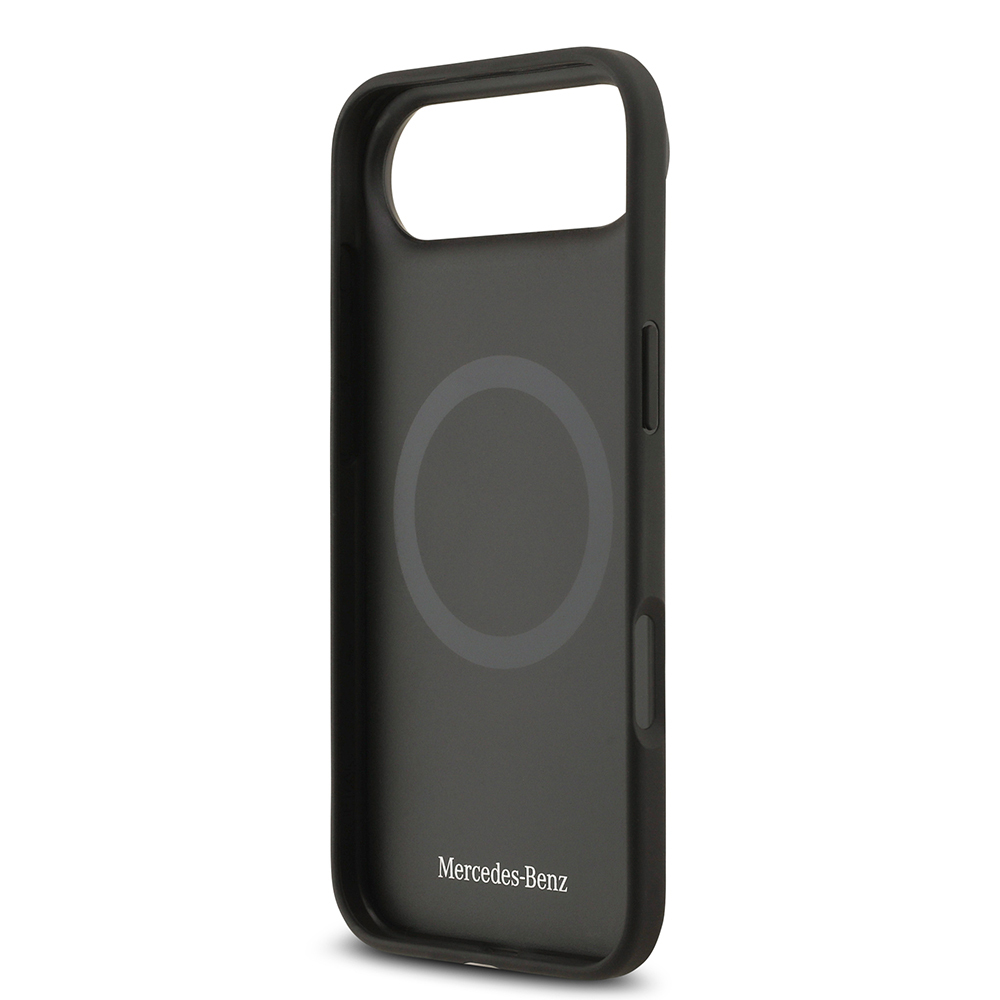 Apple iPhone 17 Air Uyumlu Kılıf Mercedes Benz Orjinal Lisanslı M-safe Şarj Özellikli Hakiki Deri Nostaljik Yıldız Dizayn Kapak - 13