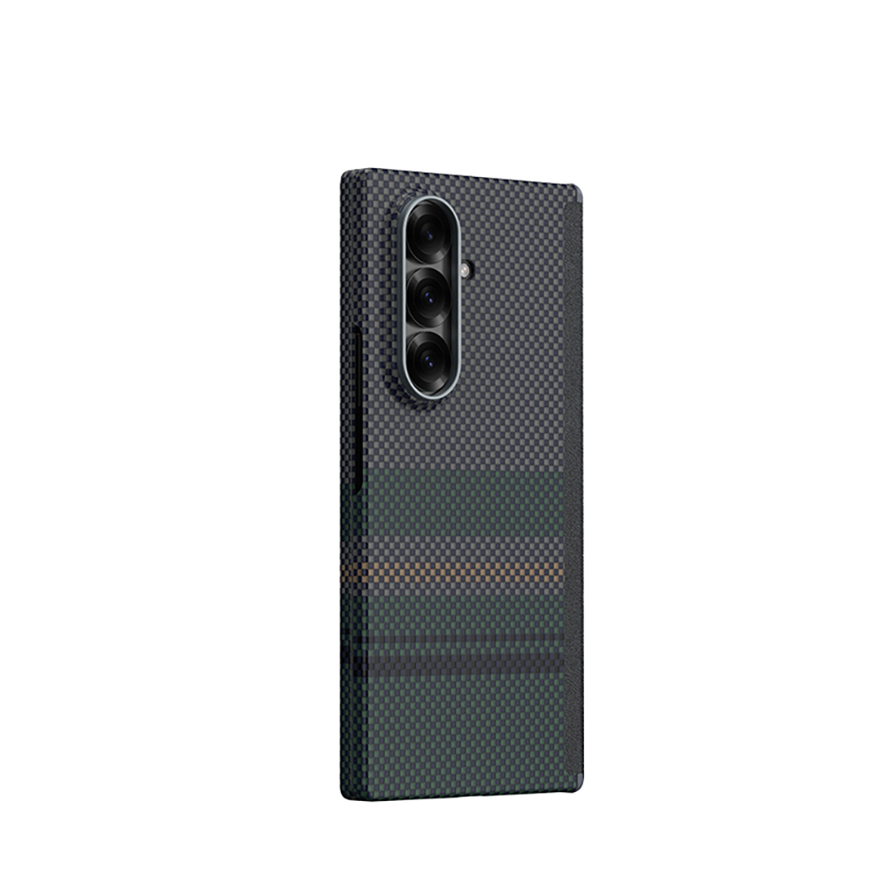 Galaxy Z Fold 7 Kılıf M-safe Şarj Özellikli Karbon Fiber Tasarımlı Benks Aurora ArmorAir Kevlar Kapak - 2