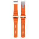 Apple Watch 42mm Uyumlu Zore KRD-145 Metal Tokalı Silikon Kordon - 19