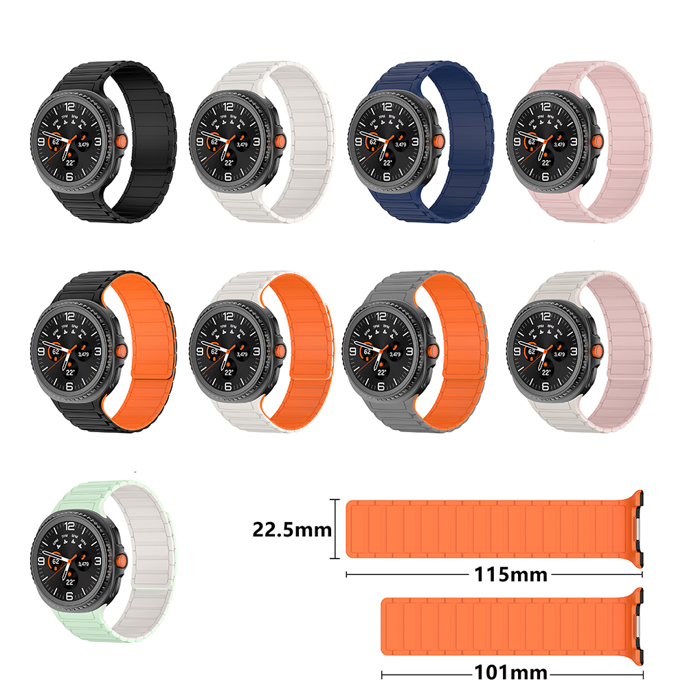 Samsung Galaxy Watch 8 Ultra Uyumlu Zore KRD-146 Silikon Kordon Strap Kayış - 19