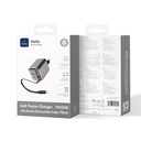Wiwu Wi-G021 Helix Serisi GaN Teknolojili Hızlı Şarj Başlığı USB-A to Type-C PD 45W Type-C Kablolu Şarj Seti - 2