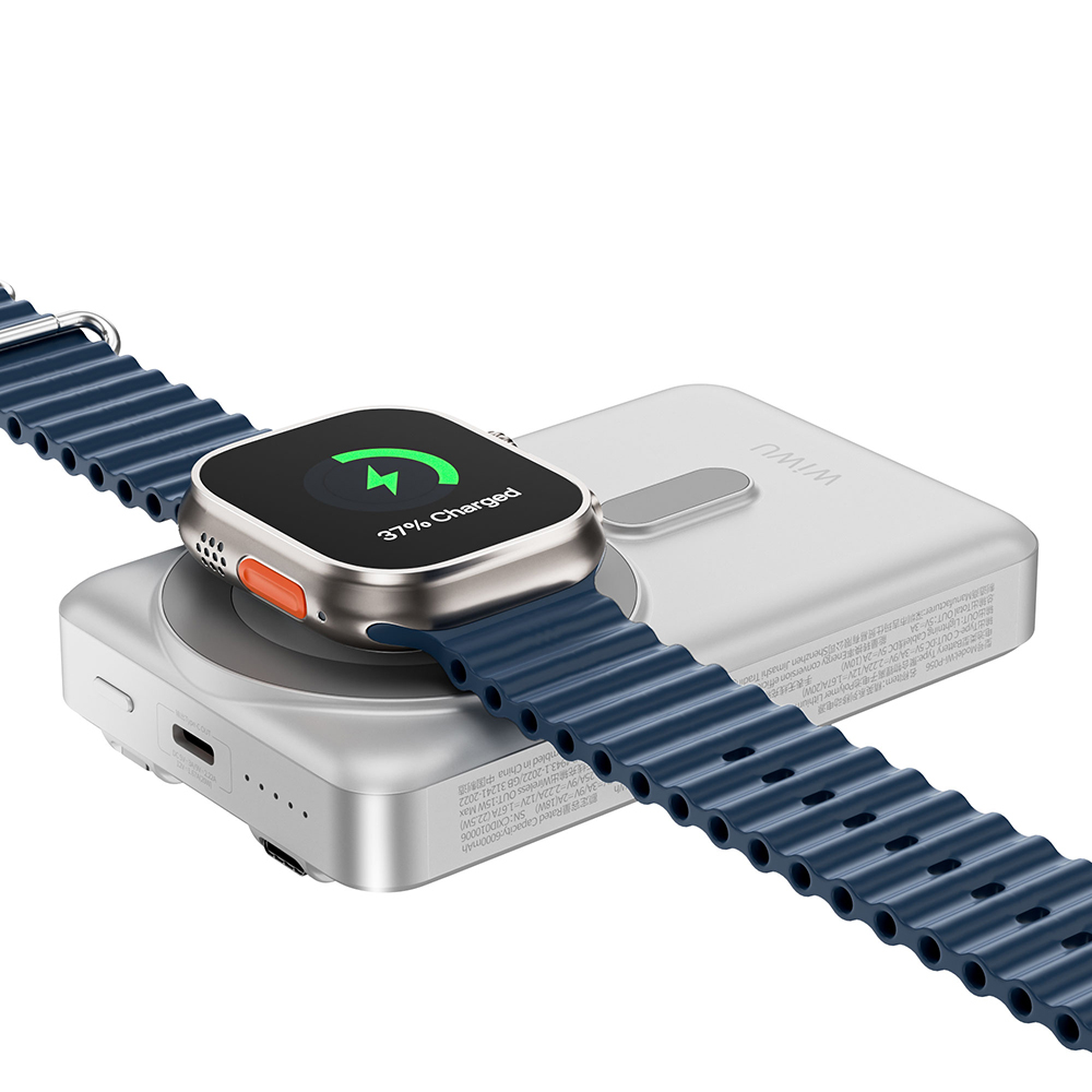 Wiwu Wi-P056 Taşınabilir Wireless Şarj ve PD Hızlı Şarj Özellikli Powerbank 15W 10000mAh - 4