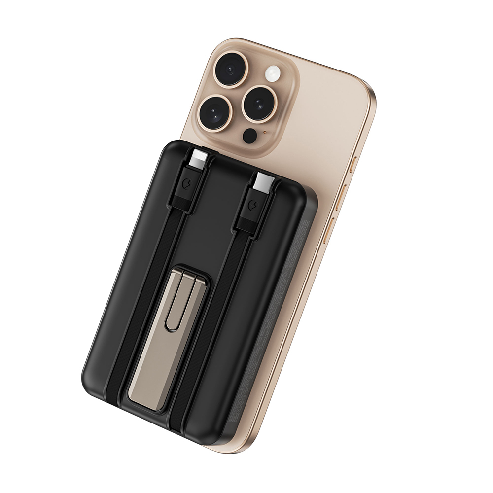 Wiwu Wi-P056 Taşınabilir Wireless Şarj ve PD Hızlı Şarj Özellikli Powerbank 15W 10000mAh - 8