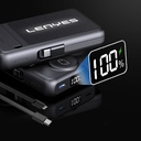 Lenyes PW1003D 22.5W Dijital LED Ekranlı Akıllı Saat Kablosuz Şarj Özellikli Standlı Wireless Powerbank 15W 10000mAh - 1
