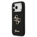 Apple iPhone 17 Pro Kılıf Guess Orjinal Lisanslı Grained Yazı Logolu Kapak - 1