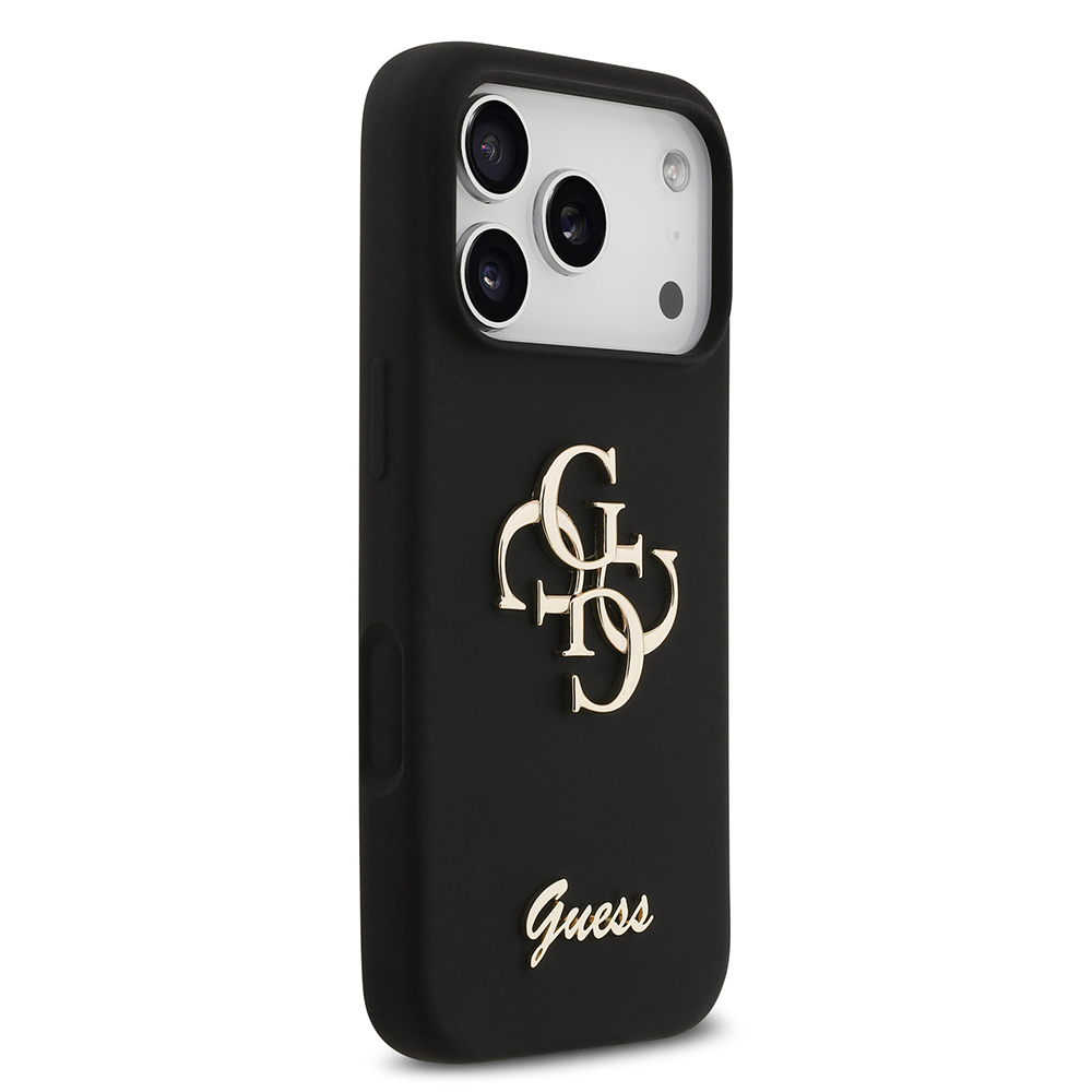 Apple iPhone 17 Pro Kılıf Guess Orjinal Lisanslı Grained Yazı Logolu Kapak - 3