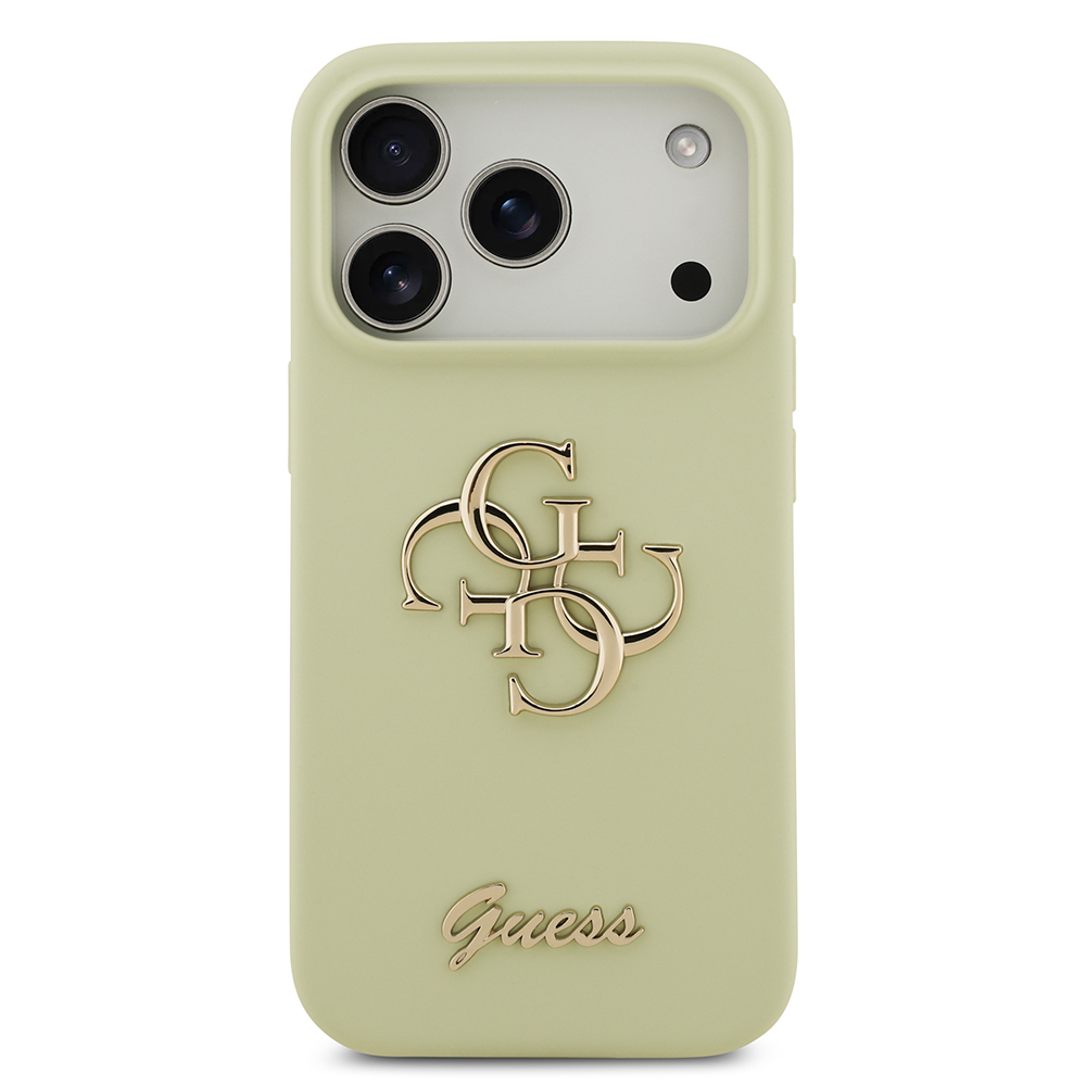 Apple iPhone 17 Pro Kılıf Guess Orjinal Lisanslı Grained Yazı Logolu Kapak - 9