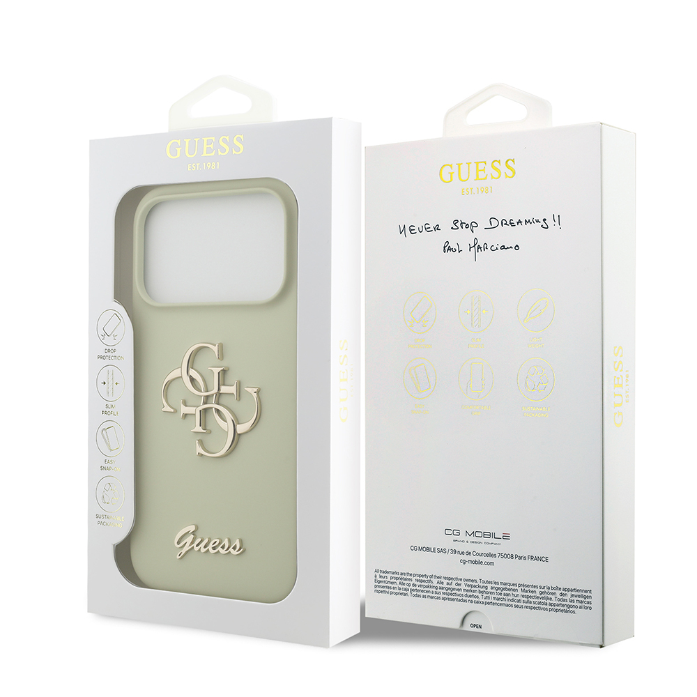 Apple iPhone 17 Pro Kılıf Guess Orjinal Lisanslı Grained Yazı Logolu Kapak - 14