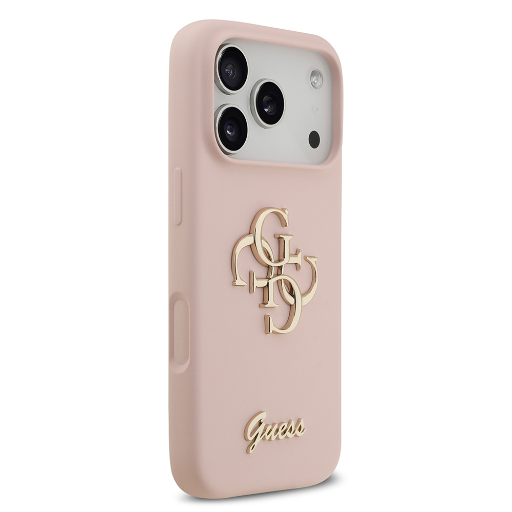 Apple iPhone 17 Pro Kılıf Guess Orjinal Lisanslı Grained Yazı Logolu Kapak - 17