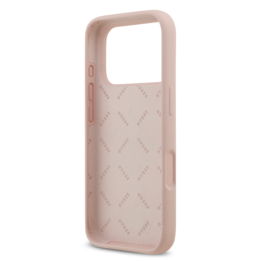 Apple iPhone 17 Pro Kılıf Guess Orjinal Lisanslı Grained Yazı Logolu Kapak - 20