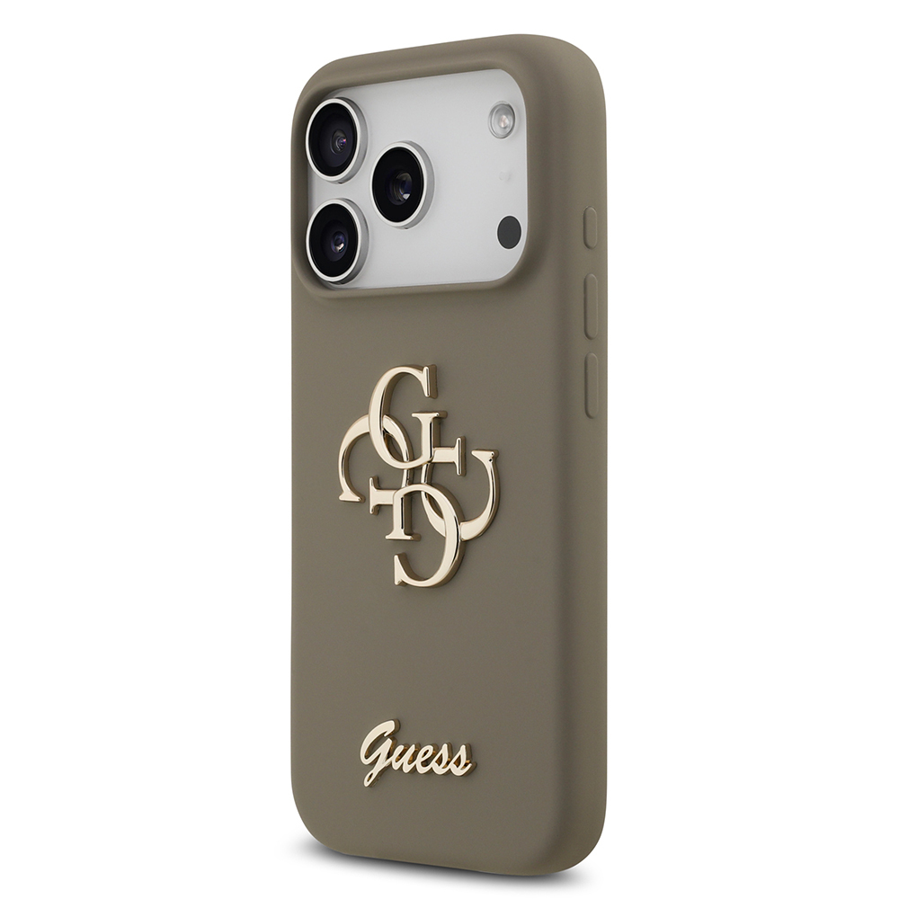 Apple iPhone 17 Pro Kılıf Guess Orjinal Lisanslı Grained Yazı Logolu Kapak - 22