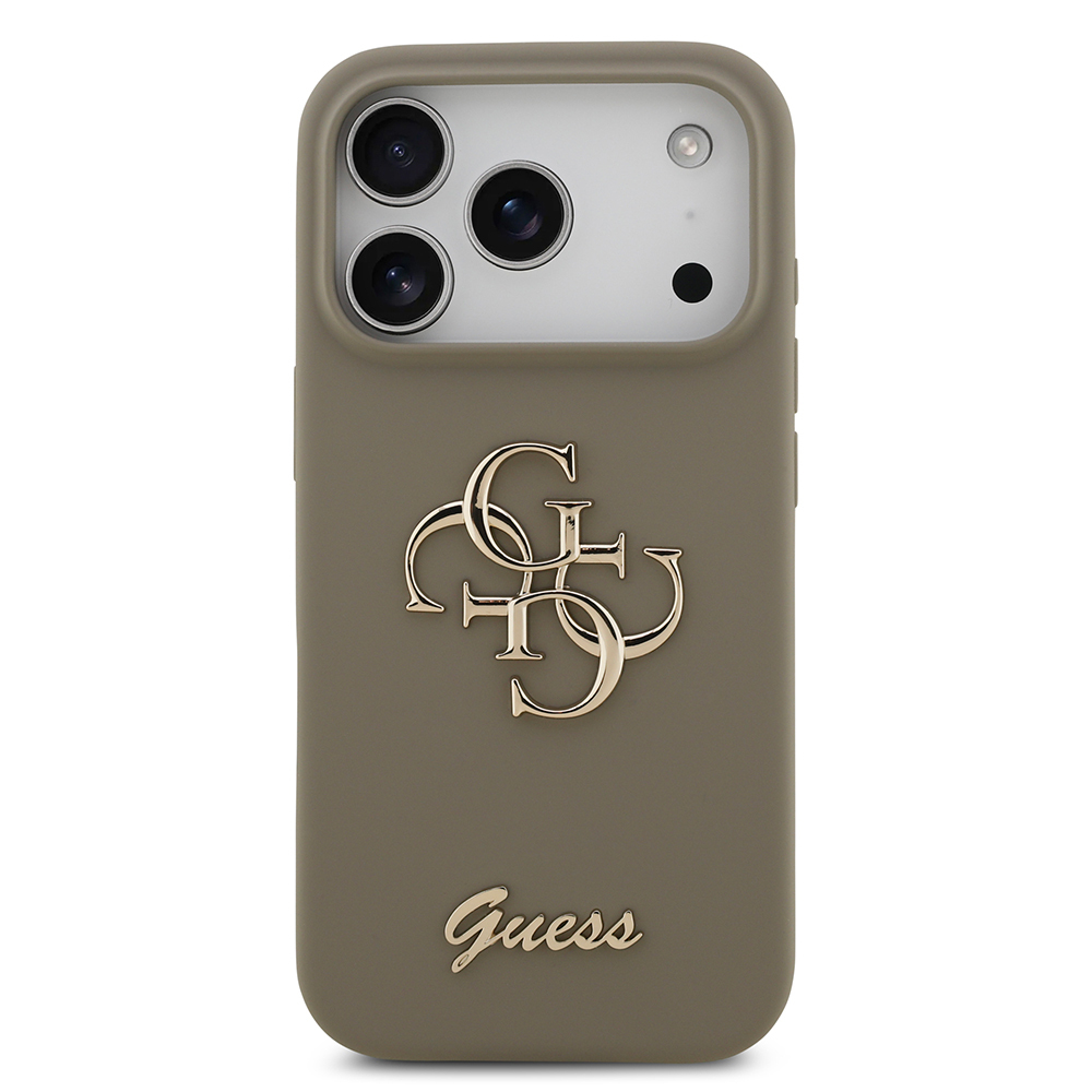 Apple iPhone 17 Pro Kılıf Guess Orjinal Lisanslı Grained Yazı Logolu Kapak - 23