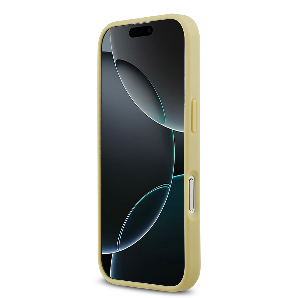 Apple iPhone 17 Kılıf Guess Orjinal Lisanslı Taşlı Arka Yüzey Üçgen Logolu Kapak - 11