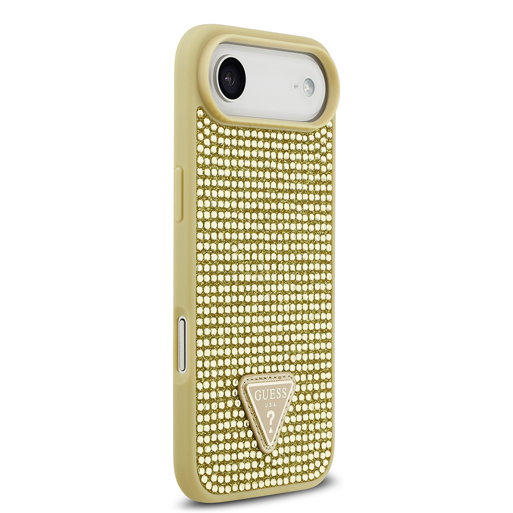 Apple iPhone 17 Air Kılıf Guess Orjinal Lisanslı Taşlı Arka Yüzey Üçgen Logolu Kapak - 3