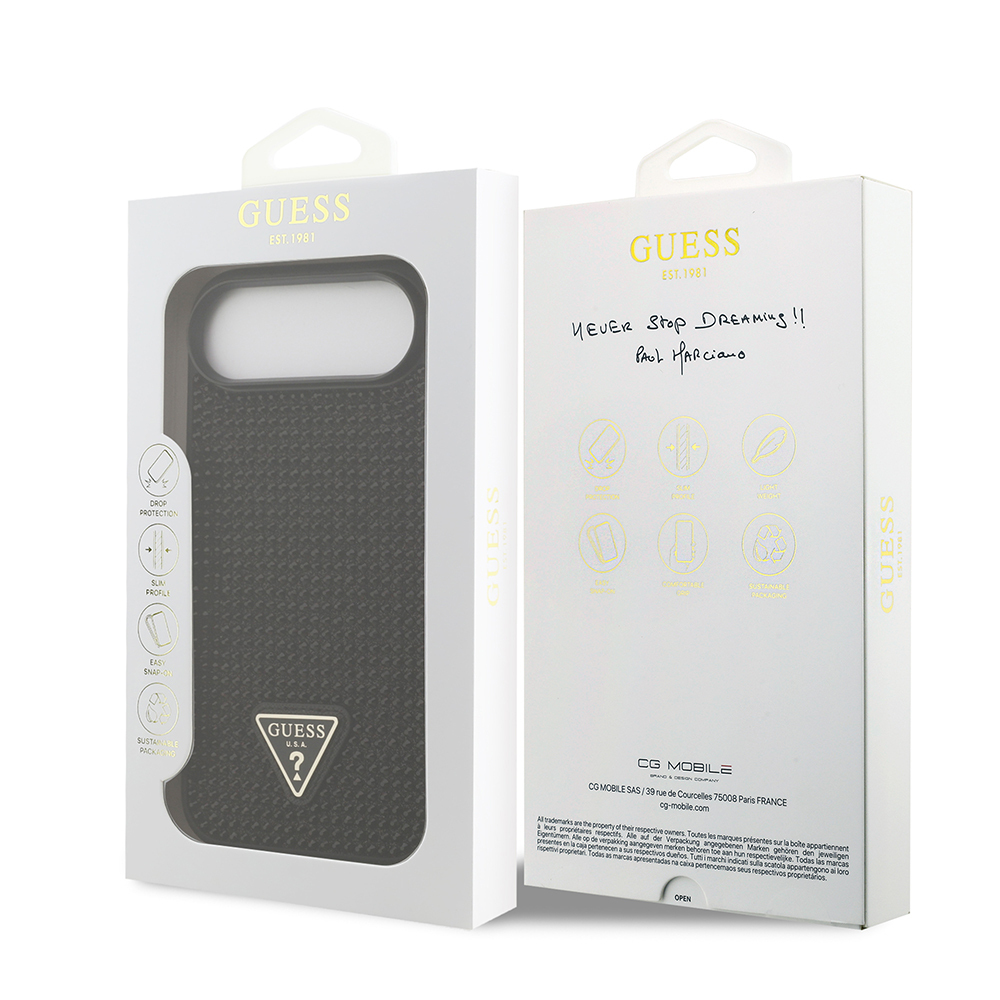 Apple iPhone 17 Air Kılıf Guess Orjinal Lisanslı Taşlı Arka Yüzey Üçgen Logolu Kapak - 28
