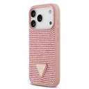 Apple iPhone 17 Pro Kılıf Guess Orjinal Lisanslı Taşlı Arka Yüzey Üçgen Logolu Kapak - 1