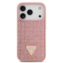 Apple iPhone 17 Pro Kılıf Guess Orjinal Lisanslı Taşlı Arka Yüzey Üçgen Logolu Kapak - 2