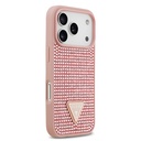 Apple iPhone 17 Pro Kılıf Guess Orjinal Lisanslı Taşlı Arka Yüzey Üçgen Logolu Kapak - 3